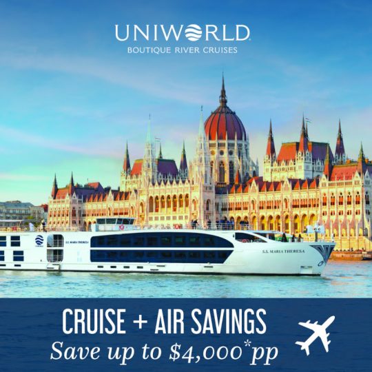 Uniworld's 2024 Cruise + Air Savings Aero Travel